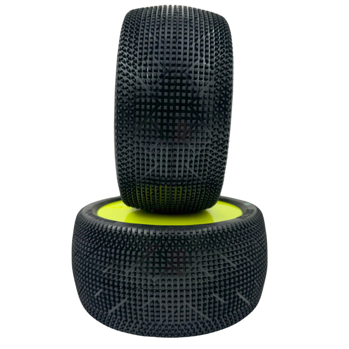 TKUY18 Pneus 6mik Scratch-T truggy + Jantes Jaunes Ultra 1/8 Truggy (2) 6MIK-Racing RSRC