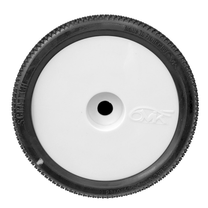 TKU18 Pneus 6mik Scratch-T truggy + Jantes blanches 1/8 Truggy (2) 6MIK-Racing RSRC