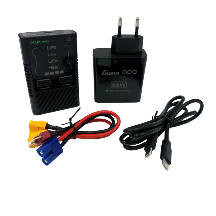 Gens Ace iMars Mini USB-C charger 2-4S & 65W socket for lipo,life,lihv,nimh batteries GEA60WE1 Electronic - More than 2500 it