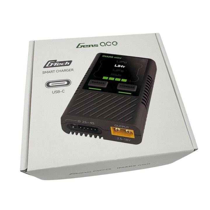 Gens Ace iMars Mini USB-C charger 2-4S & 65W socket for lipo,life,lihv,nimh batteries GEA60WE1 Electronic - More than 2500 it