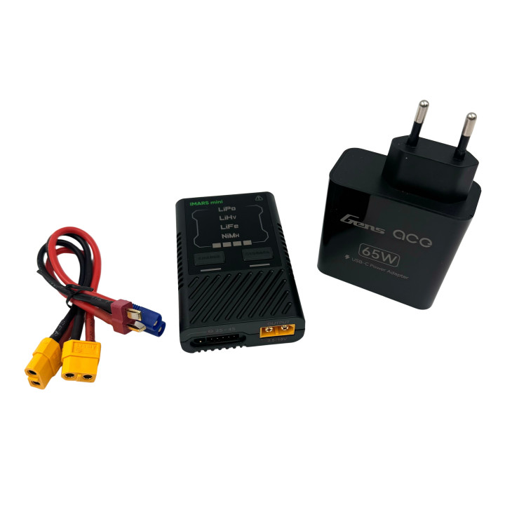 Gens Ace iMars Mini USB-C charger 2-4S & 65W socket for lipo,life,lihv,nimh batteries GEA60WE1 Electronic - More than 2500 it