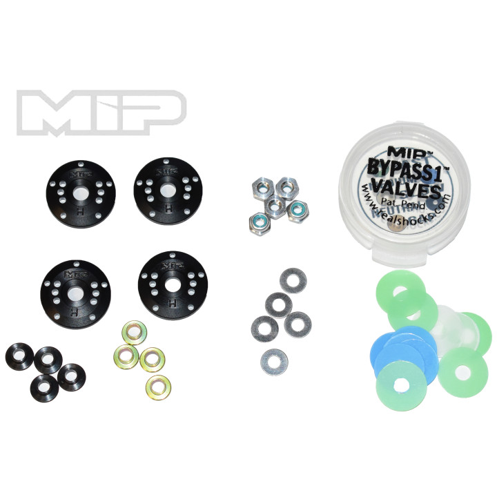 MIP Bypass1 tapered Hi-Flow Pistons 5x1,3mm set (4) MIP24405 for 1/8 buggy Mugen, TLR, Associated, Tekno, Hot Bodies, Kyosho,