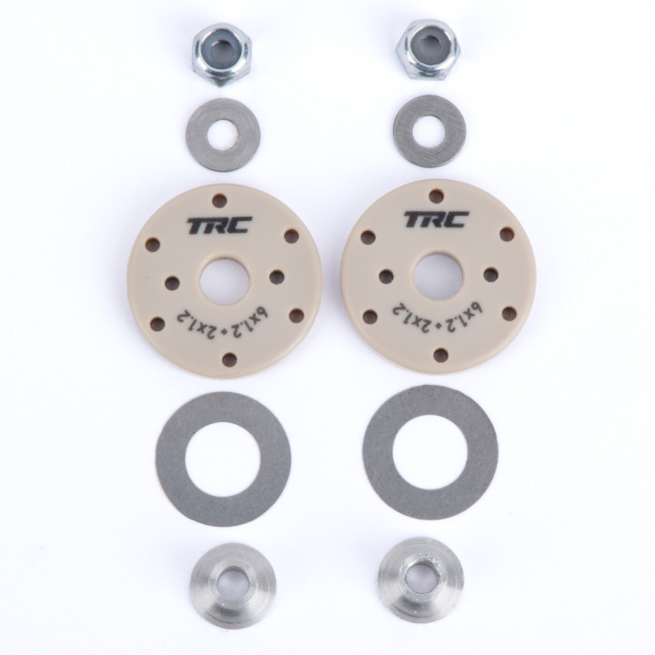 TRC005035 TRC valves shock pistons 6x1.2 + 2x1.2 flat (15.90mm|shaft 2.6mm|thickness 2.5mm) TRC Throttlefinger Racing Concept