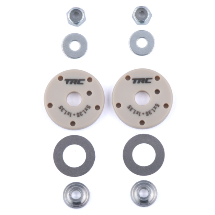 TR0005024 TRC valves shock pistons 5x1.35 + 1x1.35 flat (15.90mm|shaft 2.6mm|thickness 2.5mm) TRC Throttlefinger Racing Conce