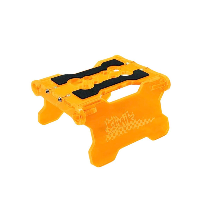 KLN-RC-FLD-RC-FLR-RNG Support de voiture orange pliable Klinik RC 1/18 à 1/10 Klinik RC RSRC