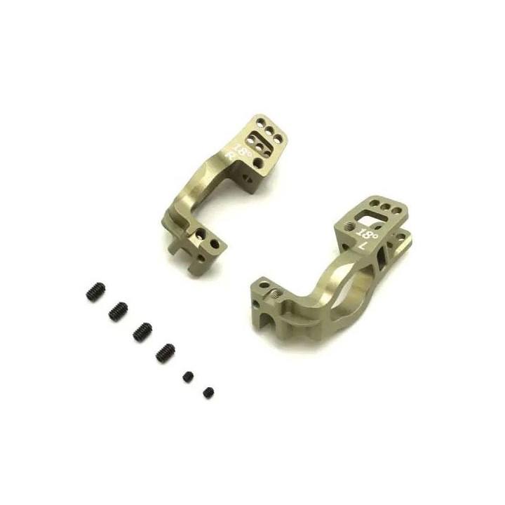 IFW645 Aluminum front hub carrier set 18 degrees Kyosho Inferno MP10 - KPI Kyosho RSRC