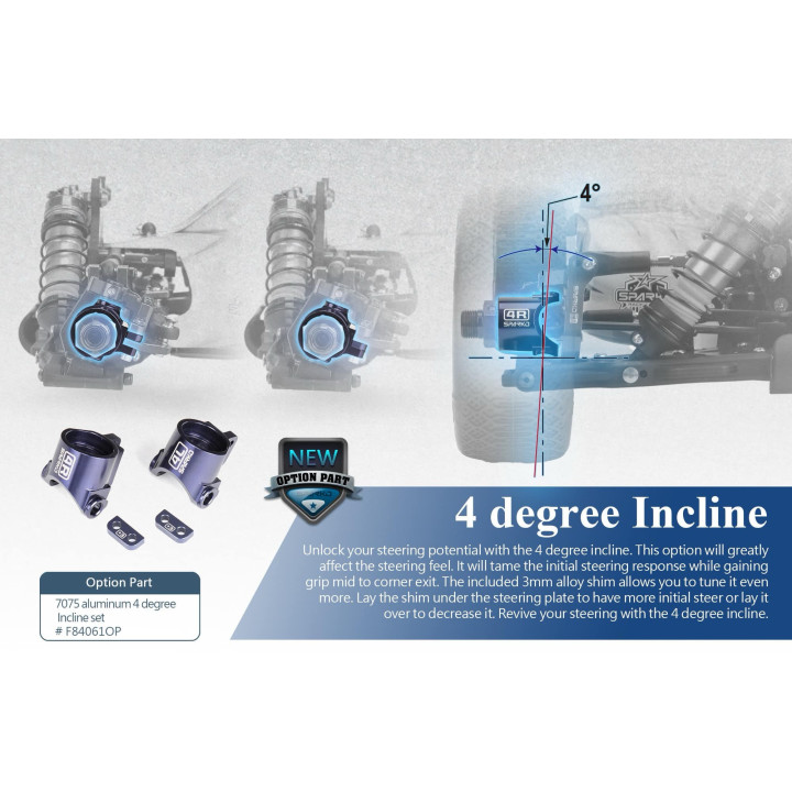 F84061OP Sparko F8|F8e 4 degrees KPI knuckles Sparko RSRC