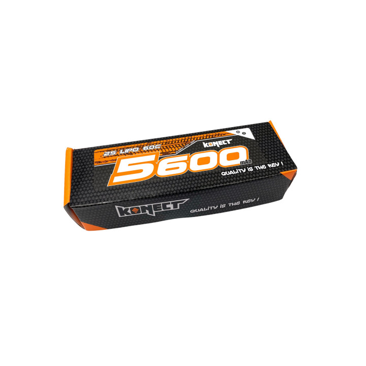 KN-LP2S5600-XT60 Konect Lipo battery Stick 5600mah 2S 7.4V 60C Konect RSRC