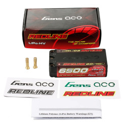 GEA65002S14S5 Batterie Shorty LiPo 2S Redline 2.0 HV 7.6V|140C|6500mAh Gens ace RSRC