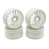 KLN-RC-MLT-SPK-WHT Klinik RC multi-spoke white wheels 1/8 buggy (4) Klinik RC RSRC