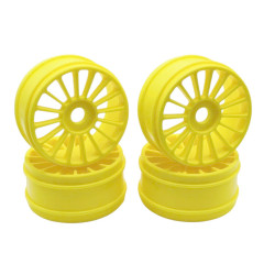 KLN-RC-MLT-SPK-YLL Klinik RC multi-spoke fluo yellow wheels 1/8 buggy (4) Klinik RC RSRC