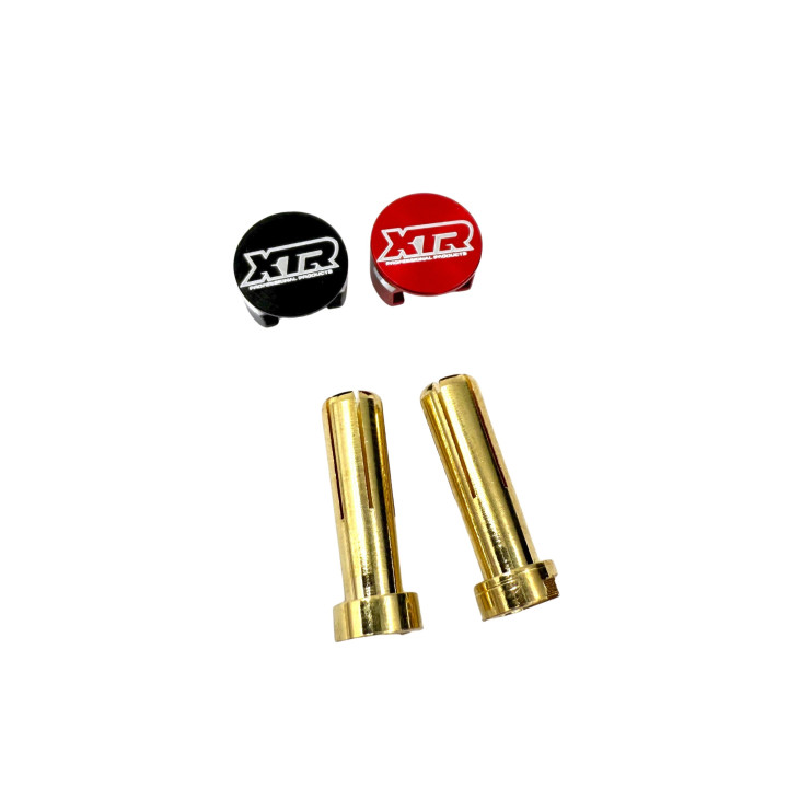 XTR-0311 Prises PK 5mm or avec protections basses (Rouge et noir) XTR RSRC