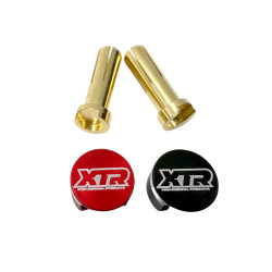 XTR-0311 5mm PK Plugs with low protective caps (Red and black) XTR RSRC