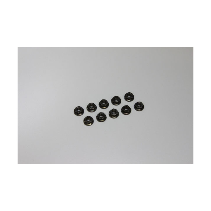 1-N3037F Flanged Nuts M3x3,7mm (10) Kyosho Kyosho RSRC