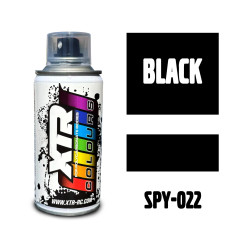 SPY-022 Black XTR Colours Lexan Spray 150ml XTR RSRC