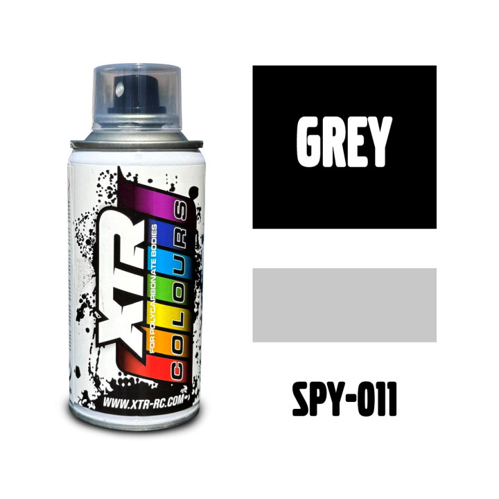 SPY-011 Peinture gris XTR Colours Lexan Spray 150ml XTR RSRC