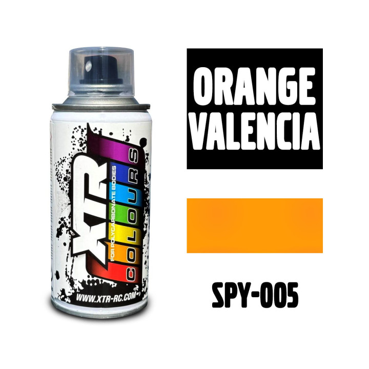 SPY-005 Orange Valencia XTR Colours Lexan Spray 150ml XTR RSRC