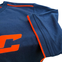 RSRC-24 RSRC premium T-shirt "THE SHARK" navy blue with fluorescent orange logos RSRC RSRC