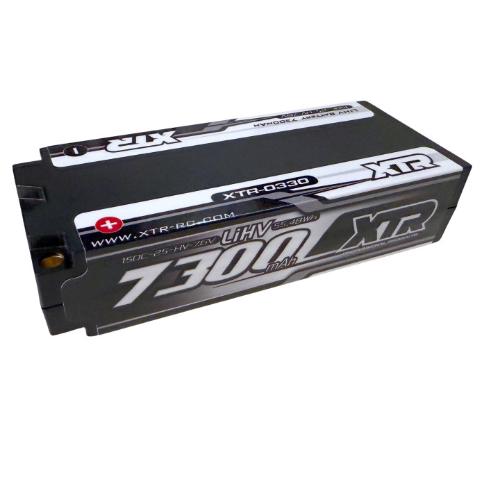 XTR-0330 Batterie XTR lipo 7300mAh HV 2S 7,6V shorty mid size 150C XTR RSRC