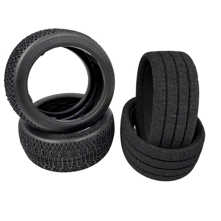 T22 6mik Mistik 2 Tires + WORLD inserts 1/8 Buggy (2) 6MIK-Racing RSRC