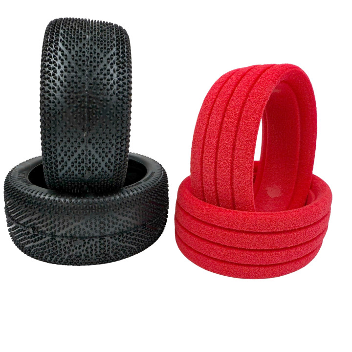 T16 6mik Magma 2.0 Tires + WORLD inserts 1/8 Buggy (2) 6MIK-Racing RSRC
