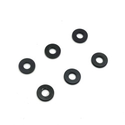 97059-01BK Rondelles anodisées Kyosho 3x7x1mm (6) - Noires Kyosho RSRC