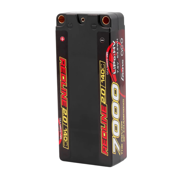 GEA70002S14M5 Batterie Mid Size LiPo 2S Redline 2.0 7000mAh HV 7.6V-140C Gens ace RSRC