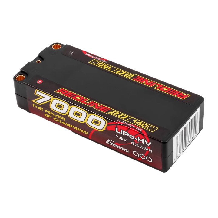 GEA70002S14M5 LiPo 2S Mid Size 7000mAh Battery Redline 2.0 HV-7.6V-140C Gens ace RSRC