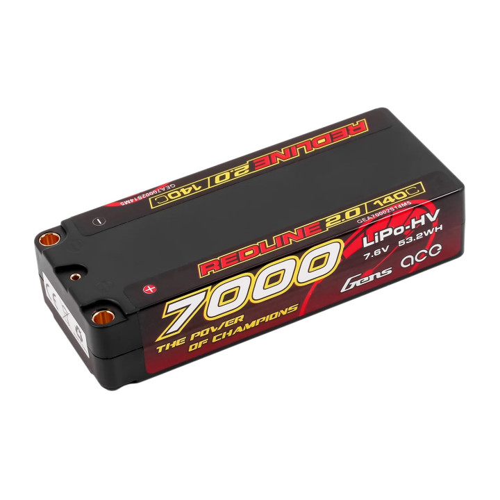 GEA70002S14M5 LiPo 2S Mid Size 7000mAh Battery Redline 2.0 HV-7.6V-140C Gens ace RSRC