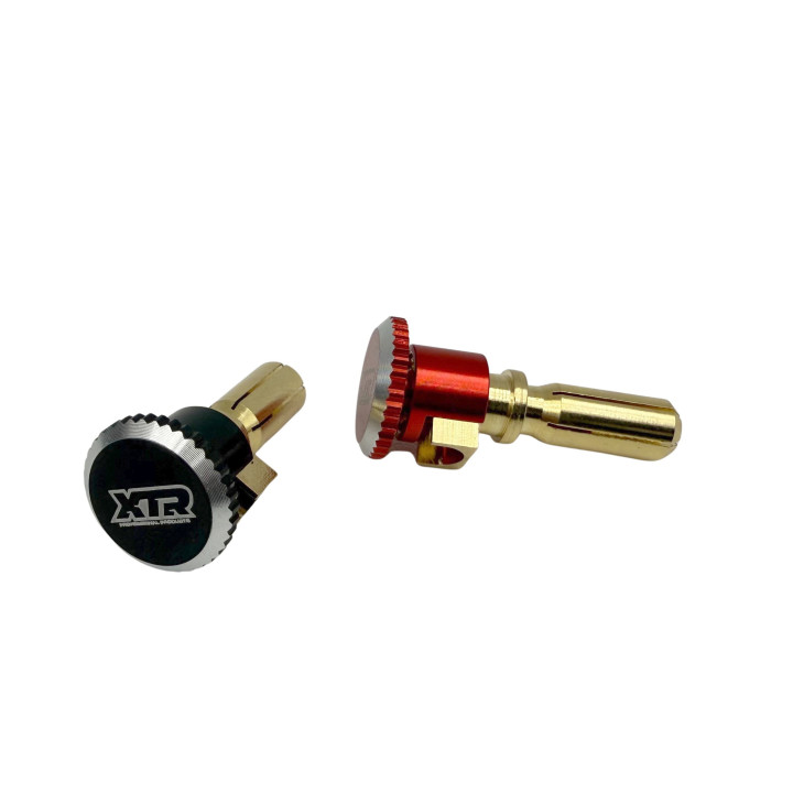 XTR-0331 PK 5mm Racing Plugs with screw-on Caps (Red and black) XTR RSRC