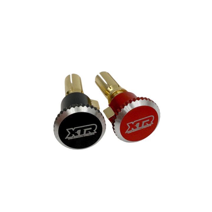 XTR-0331 PK 5mm Racing Plugs with screw-on Caps (Red and black) XTR RSRC
