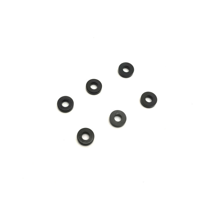 97059-02BK Rondelles anodisées Kyosho 3x7x2mm (6) - Noires Kyosho RSRC
