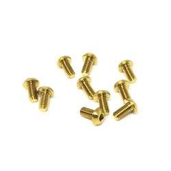 M3R6 M3x6 Buttonhead screws (x10) Titanium Grade 5 Gold coated RSRC RSRC