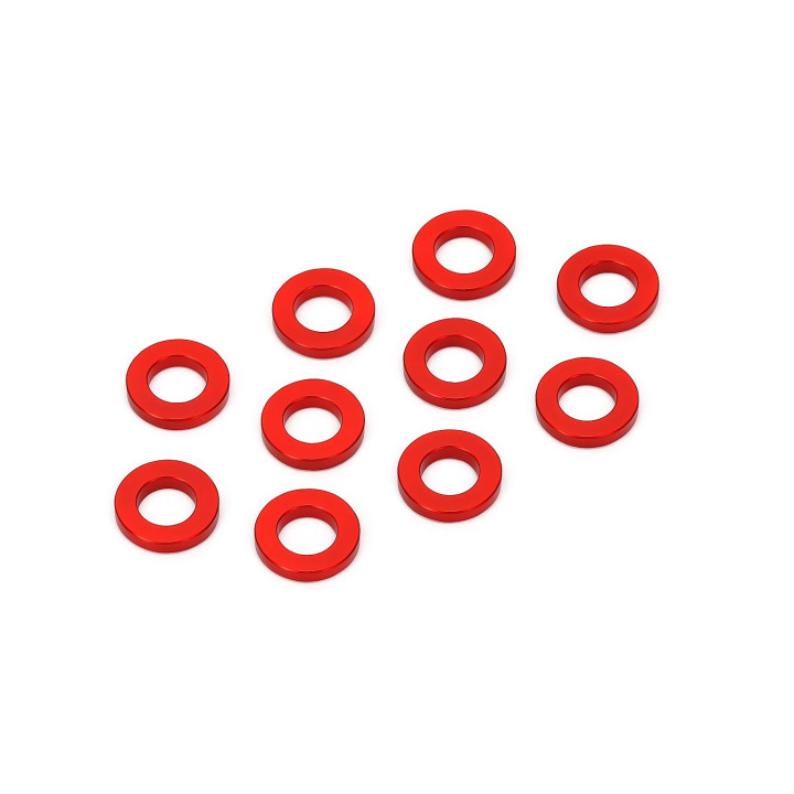 XTR-0334R Red aluminum whashers 3x6x1mm (10) XTR RSRC