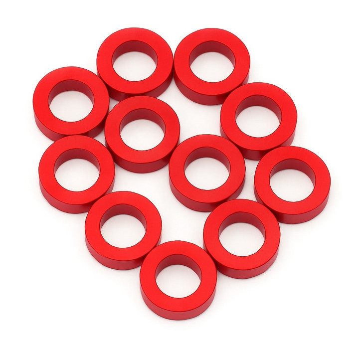 XTR-0335R Red aluminum whashers 3x6x1,5mm (10) XTR RSRC