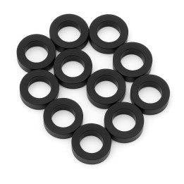 XTR-0335BK Rondelles noir aluminium 3x6x1,5mm (10) XTR RSRC