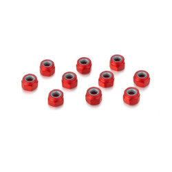 M3 red aluminum nylon nuts...