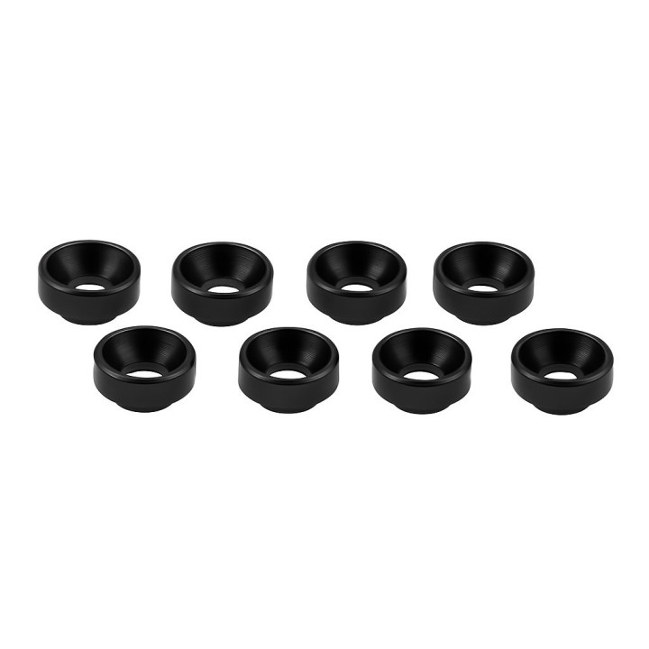 XTR-0339BK Rondelles de fixation de servo noir aluminium (8) XTR RSRC