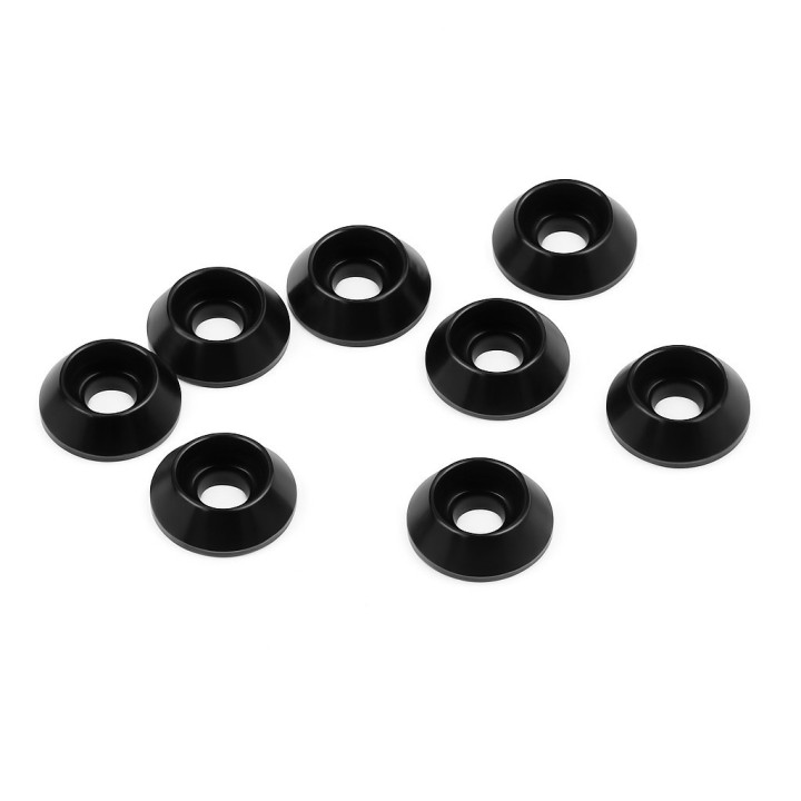 XTR-0338BK Rondelles noir aluminium pour vis BTR M3 (8) XTR RSRC
