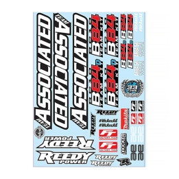 92553 Decal Sheet Team Associated RC10B84 Team Associated RSRC