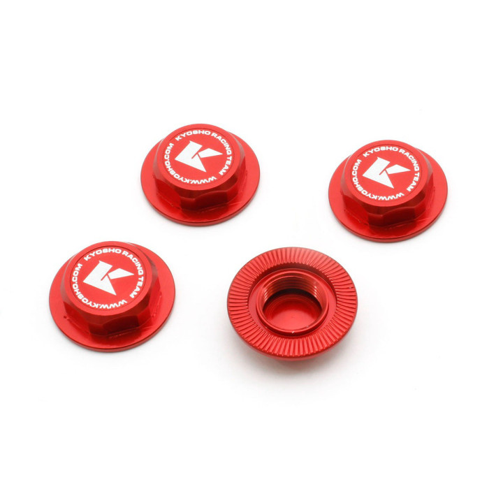 IFW649R Kyosho red flanged wheel nuts serrated (4) Kyosho RSRC