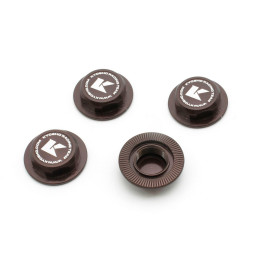 IFW649GM Kyosho Gun Metal flanged wheel nuts serrated (4) Kyosho RSRC