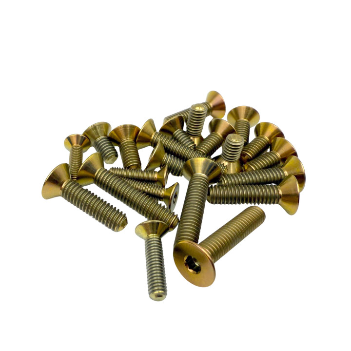 KLN-RC-TTN-BTT-SHN-GLD Kit visserie titane or partie basse pour Kyosho MP11 Klinik RC Klinik RC RSRC