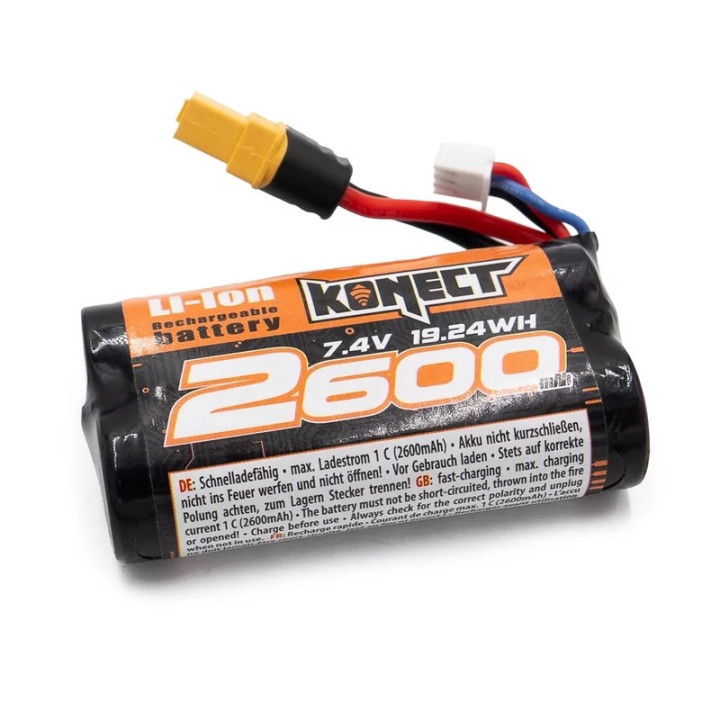KN-LI0742600-XT60 Optional battery for Funtek STX G2 Li-ion 2600mAh XT60 7.4V Konect RSRC