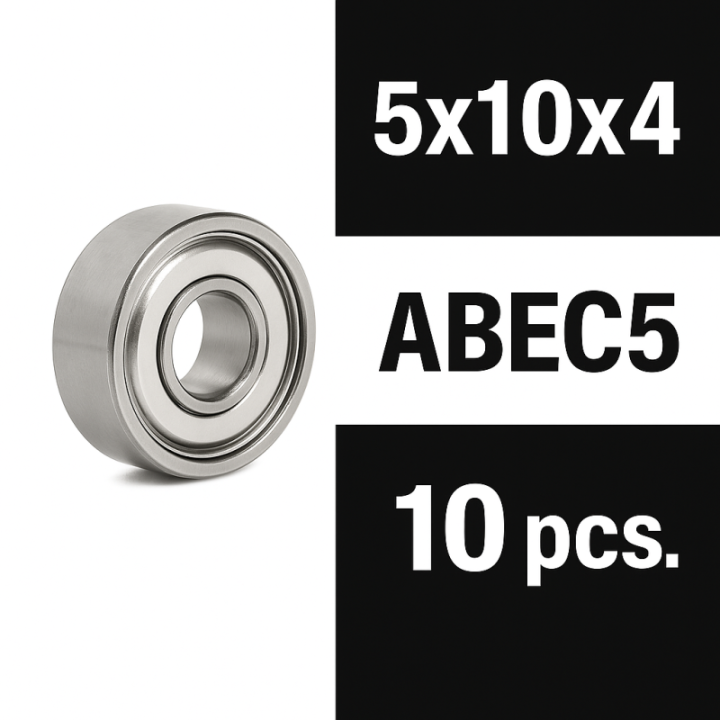 XTR-0347 5x10x4ZZ XTR ball bearings "Zero Friction" (10) ABEC5 XTR RSRC