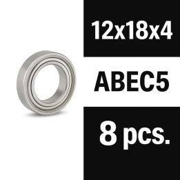 XTR-0348 Roulements 12x18x4ZZ XTR "Zero Friction" (8) ABEC5 XTR RSRC