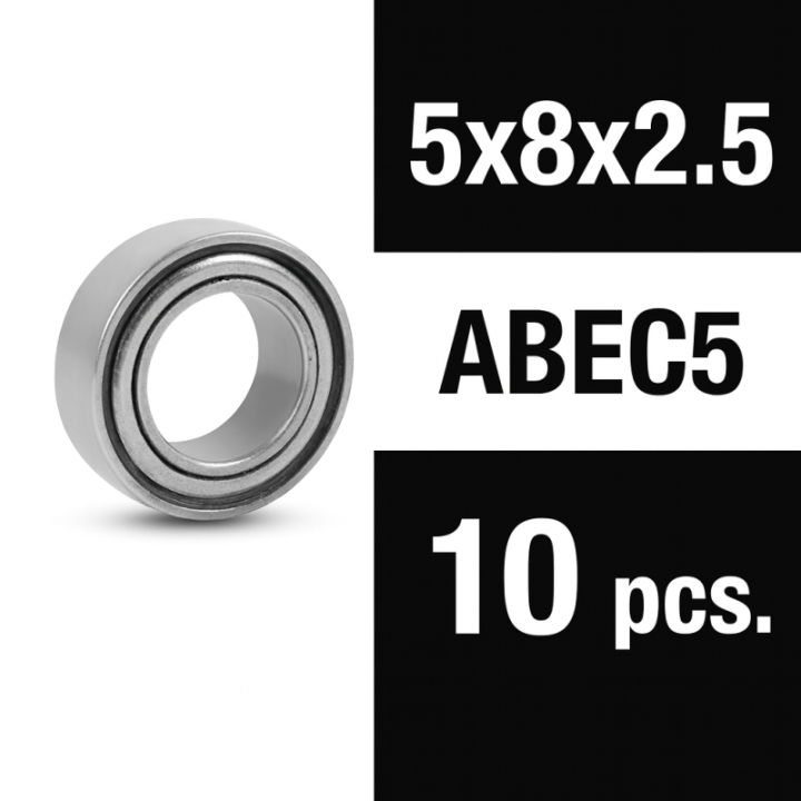 XTR-0349 Roulements 5x8x2.5ZZ XTR "Zero Friction" (10) ABEC5 XTR RSRC
