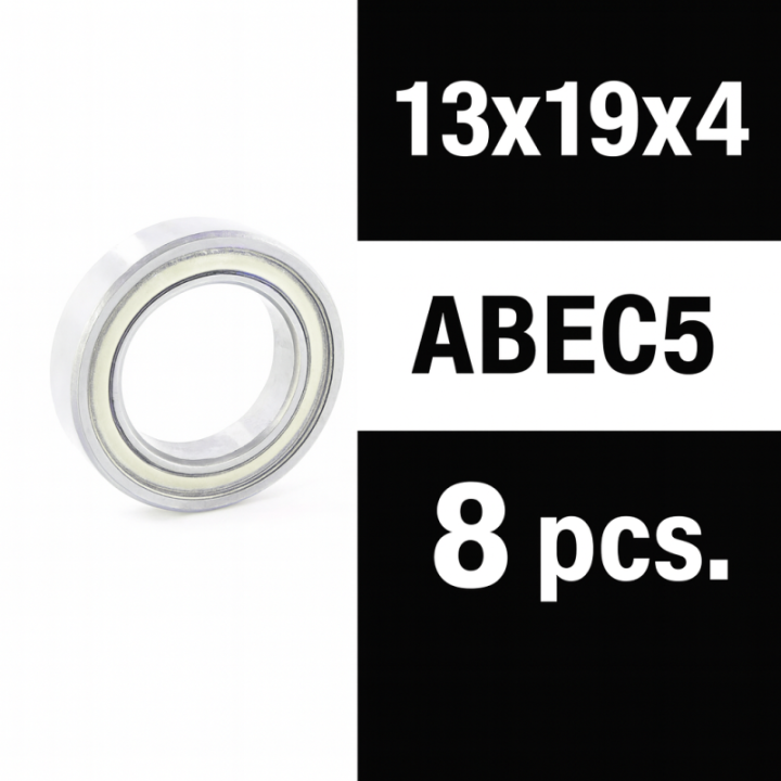 XTR-0351 13x19x4ZZ XTR ball bearings "Zero Friction" (8) ABEC5 XTR RSRC