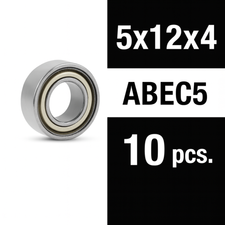 XTR-0359 Roulements 5x12x4ZZ XTR "Zero Friction" (10) ABEC5 XTR RSRC