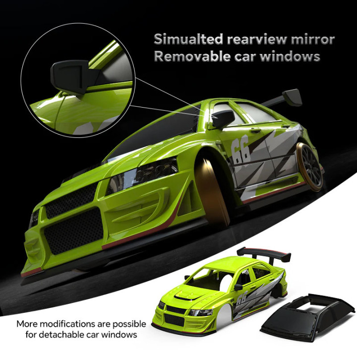 TB-C66 Micro voiture 1/76 C66 Drift verte Turbo Racing RSRC